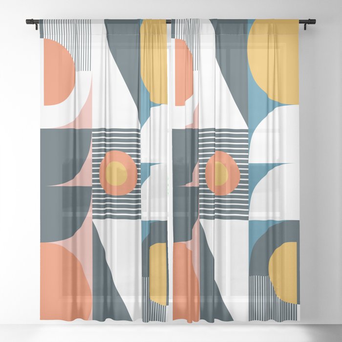 opposing forces Sheer Curtain