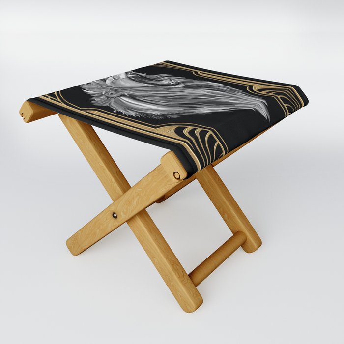 Deco Art 20's Roaring Lion Folding Stool