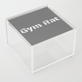 Gym Rat (white) Acrylic Box