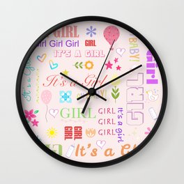 Baby Girl Wall Clock