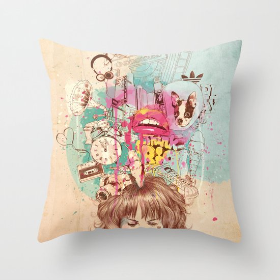 Thinking Throw Pillow