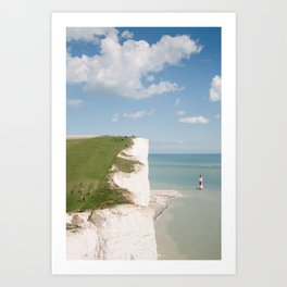 Beachy head lighthouse, West-Sussex, England | Travel photography art print Art Print