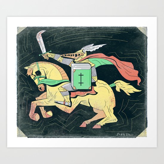A Knight of Literacy Art Print