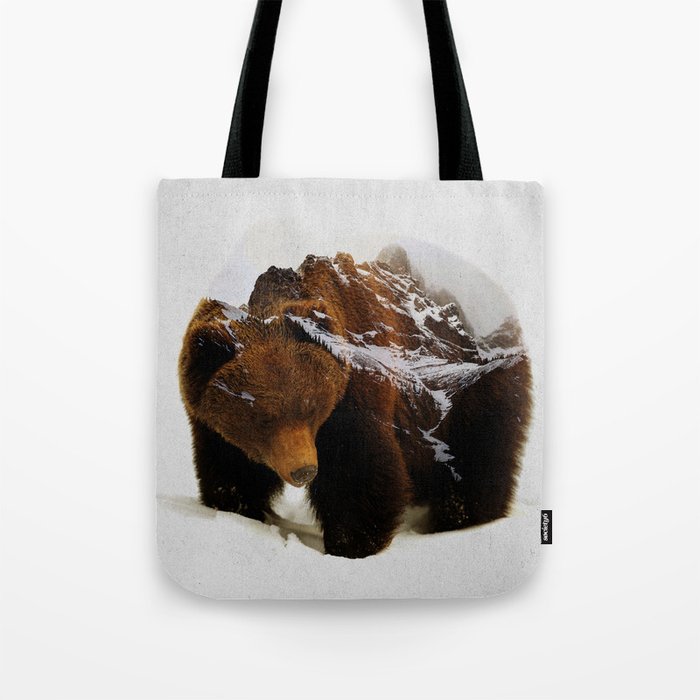Bear In The Mountains Tote Bag