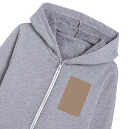Dark Sand Solid Color Accent Shade / Hue Matches Sherwin Williams Nearly Brown SW 9093 Kids Zip Hoodie