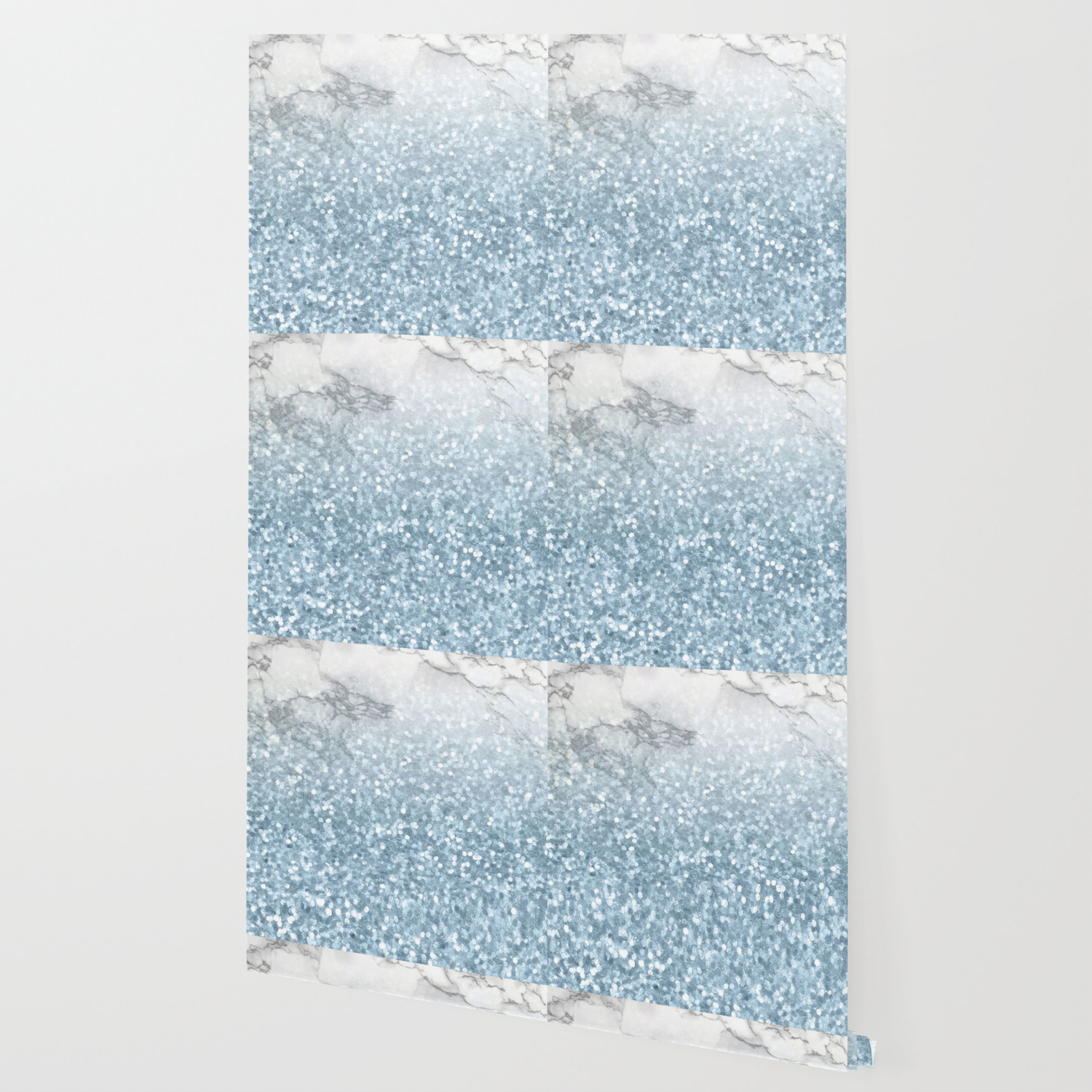 She Sparkles Turquoise Teal Glitter Marble Wallpaper By Naturemagick Society6