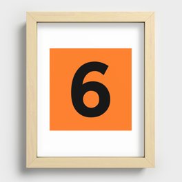 Number 6 (Black & Orange) Recessed Framed Print