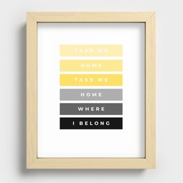 Take me home where I belong -yellow palette Recessed Framed Print