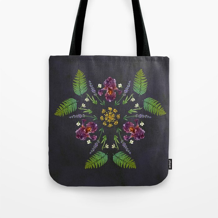 Floral Triad Tote Bag