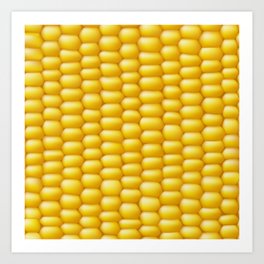 Corn Cob Background Art Print
