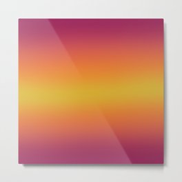 Pink-Yellow-Pink Ombre Metal Print