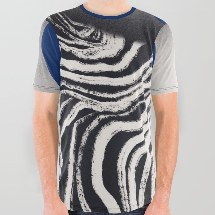 Metallic sheet cut out All Over Graphic Tee
