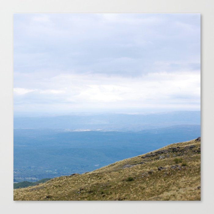 Argentina Photography - Town Seen From The Top Of A Mountain Canvas Print