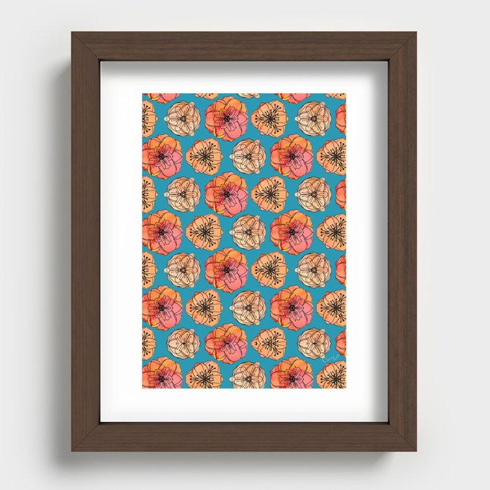 Orange jasmines Recessed Framed Print