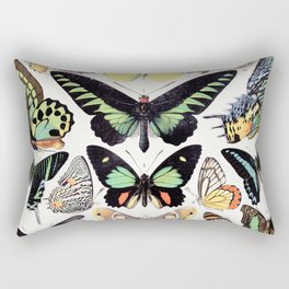 Adolphe Millot - Papillons B - French vintage poster Rectangular Pillow