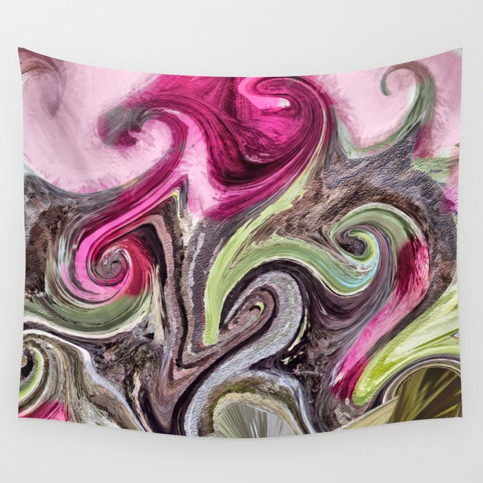 Art Pink Wall Tapestry