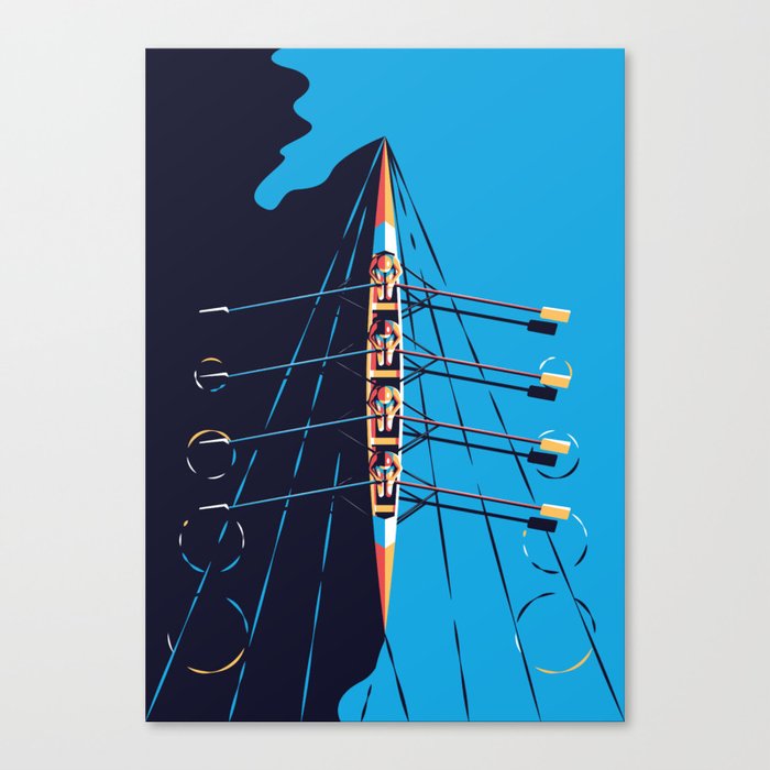 River Rowers Canvas Print