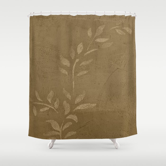 Sepia Vine Vintage Floral - Rustic - Hygge - Modern - Vintage - Farmhouse - Corbin Henry Shower Curtain