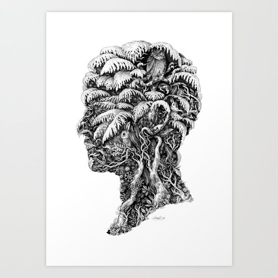 Portrait of Winter Art Print