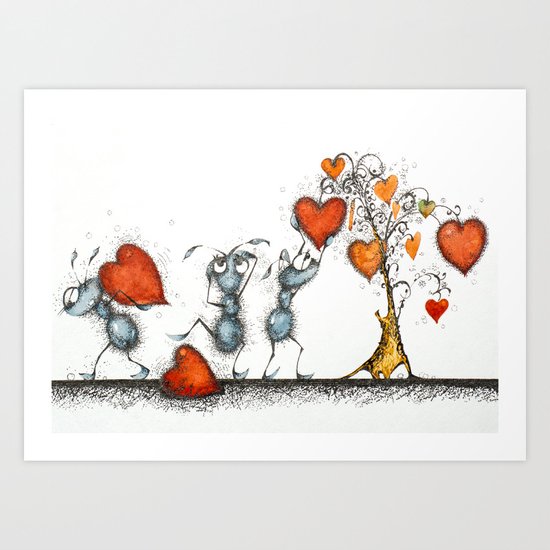 Slaves of love Art Print