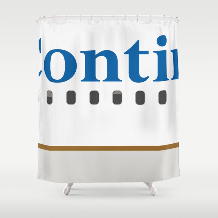 Plane Tees - Continental Airlines Shower Curtain Shower Curtain