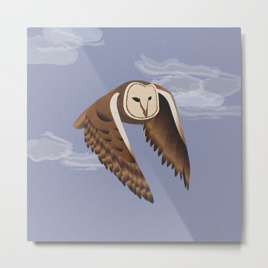 Owl at Dusk Metal Print