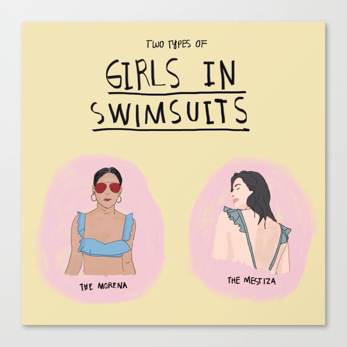 Girls in Swimsuits Canvas Print