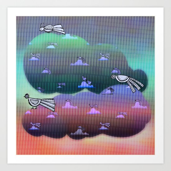 Migration to paradise Art Print