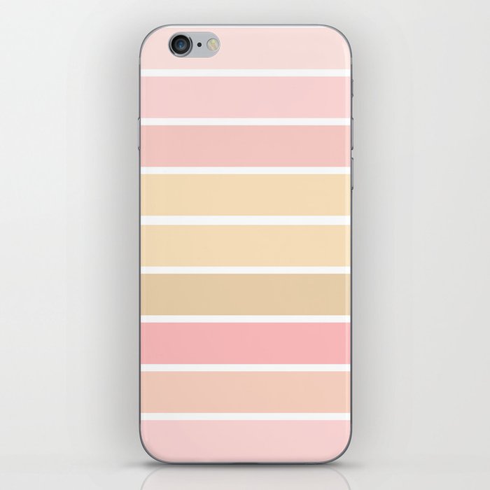 Pink Blush Gradient Stripes Cute iPhone Skin