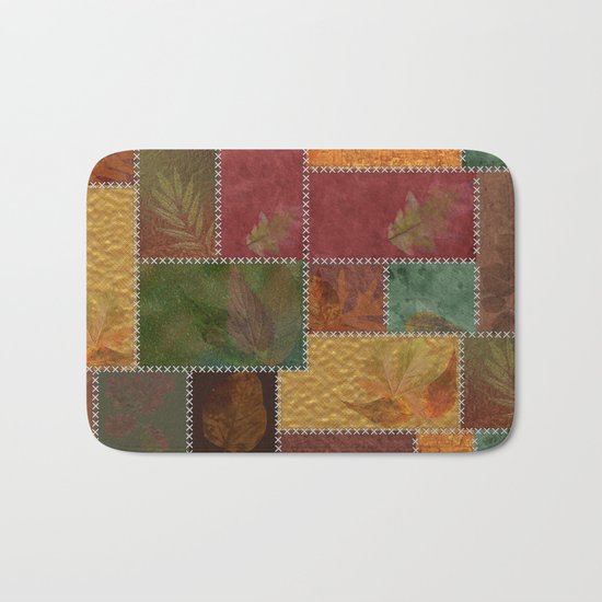 Stitches Of Autumn Bath Mat