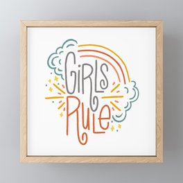 Girls Rule Framed Mini Art Print