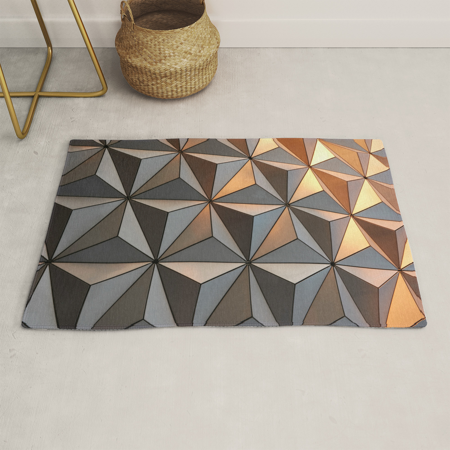 Triangle Pattern 3d Rug By Jsebouvi Society6