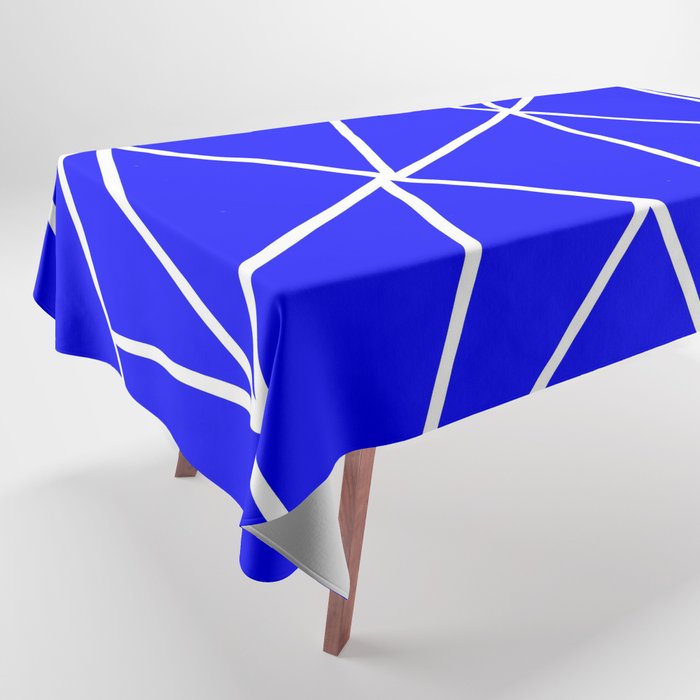 ABSTRACT DESIGN (WHITE-BLUE) Tablecloth