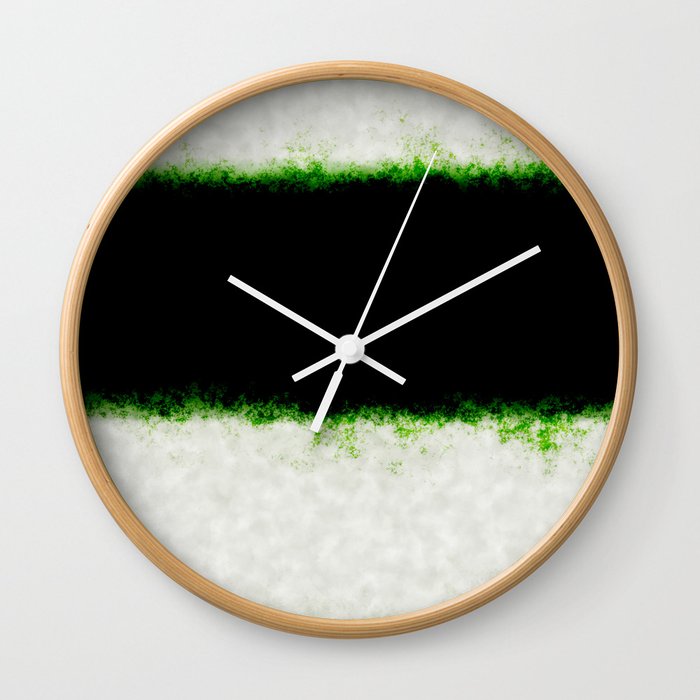 White and Black Line Wall Clock