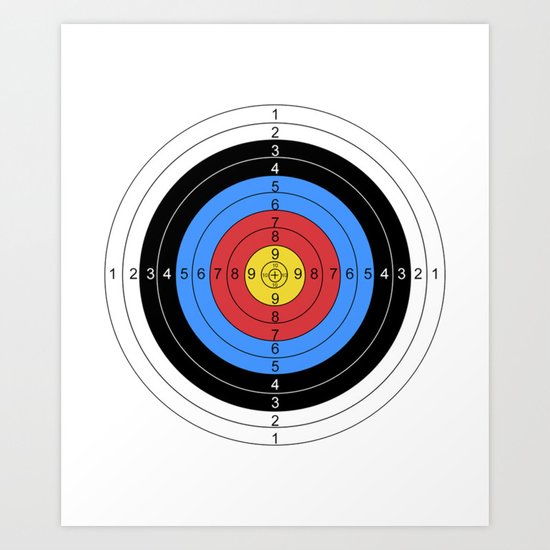 Archery And Gun Range Target Practice Graphic Art Print By Kayelex Society6