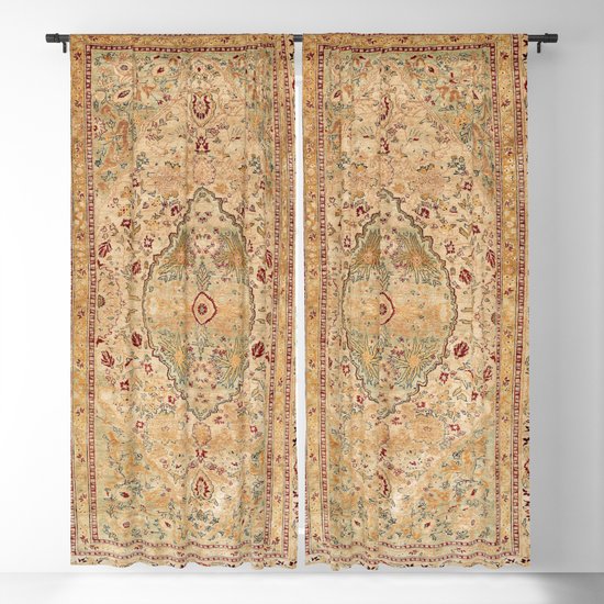 Silk Tabriz Azerbaijan Northwest Persian Rug Print Blackout