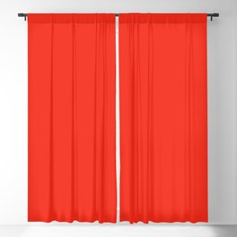 Solid Bright Fire Engine Red Color Blackout Curtain