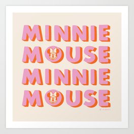 "Minnie Mouse" by Morgan Sevart Art Print