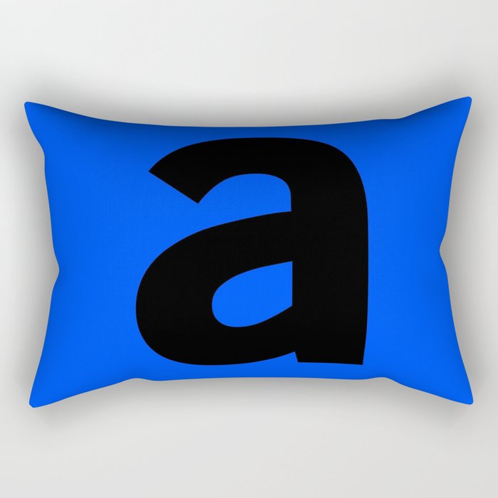 letter A (Black & Blue) Rectangular Pillow