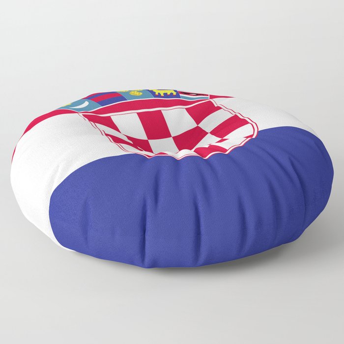 Croatia flag emblem Floor Pillow
