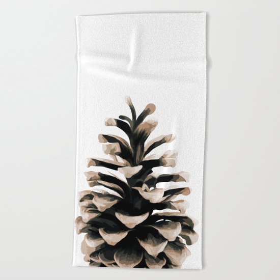 Pinecone Beach Towel