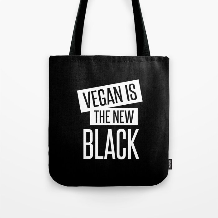 vegan black tote bag