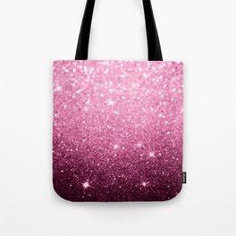 Gradient Pink Glitter Tote Bag