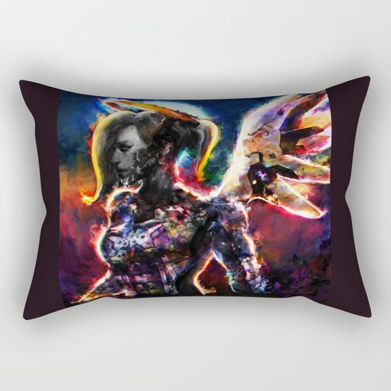 metal angel Rectangular Pillow