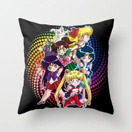 Sailor Moon - Chibi Candy (black edition) Throw Pillow