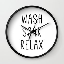 Wash Soak Relax Wall Clock