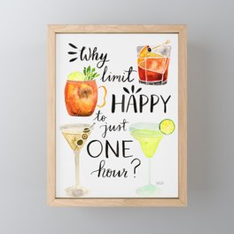 Happy Hour Framed Mini Art Print