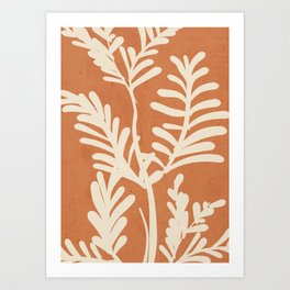 Abstract Minimal -Plant 6 Art Print