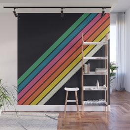 7 Classic Colorful Summer Style Retro Stripes Wall Mural