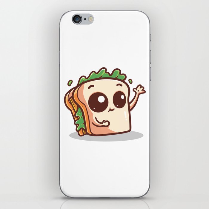 Cute Sandwich Illustration iPhone Skin